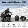 Motocyklowy TPMS 2 Czujniki Bluetooth 4.0 5.0 System Monitorowania Ciśnienia w Oponach Pit Bike Tester Opon Zestaw Diagnostyczny Akcesoria Moto