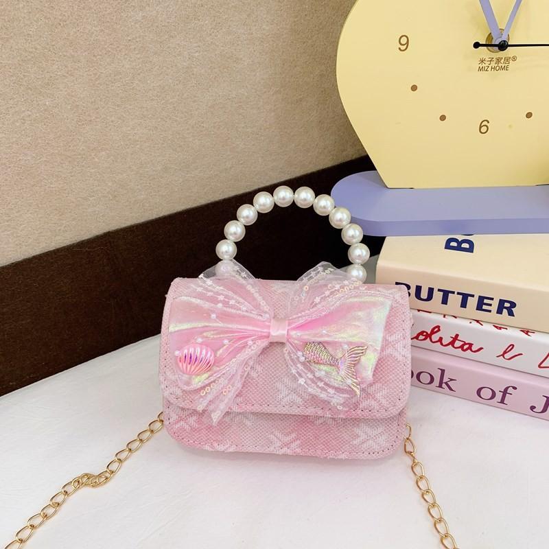 Stylish Charming And Handbag For Girls Featuring Princess Theme And Bow Adorable