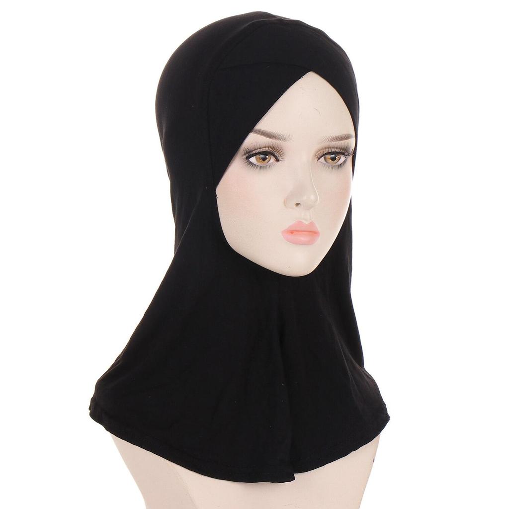 Stirn-Kreuz-Muslim-Frauen, vollständig bedeckende innere Hijab-Kappe