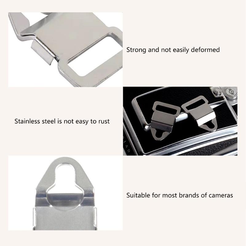 Stainless Steel Camera Strap Buckle Lugs Strap Adapter for 203, 205, 500C, 500cm, 501cm Medium Format Cameras