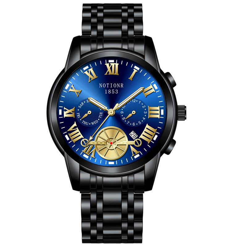 Orologio da Uomo Tourbillon alla Moda Orologio al Quarzo Moda Business Sport Orologio da Uomo Orologio in Acciaio Inossidabile Orologio da Uomo con Cinturino in Acciaio