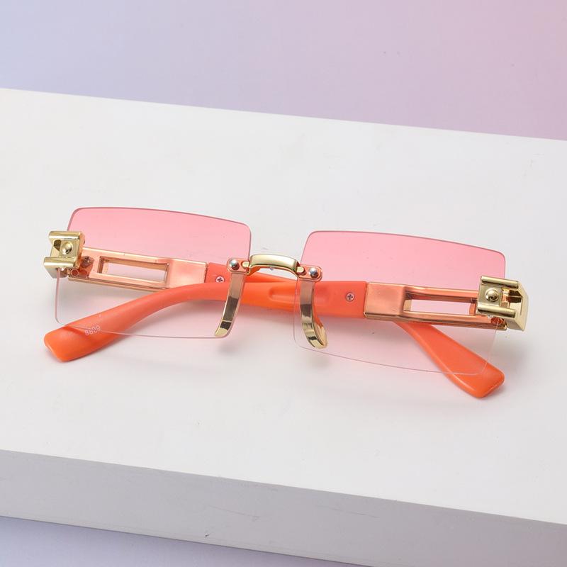 

Frameless Trimmed Sunglasses Men S Uv Protection Trend Imitation Metal Frame Fashion Sunglasses Women