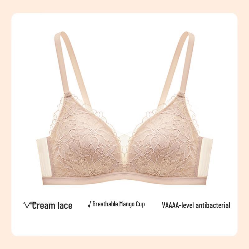 Maniform Women s Wireless Lace Push-Up Bra 155