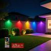 50W RGB Floodlight, Color Light, RGB + 2700K Warm Light, 5000lm, Perfect for Holidays and Everyday Lighting, IP66 Waterproof, Dimmable, 16 Colors, 8