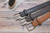Cowhide Business Belt LB84560 Dark Brown Free Size To Waist Size [Lacoste] Men's (Up 95cm)