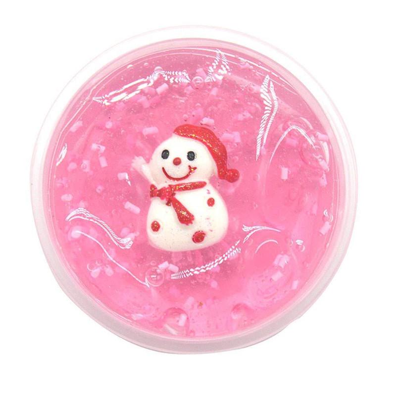 1* 60ML Girls Beautiful Fruits Clear Cloud Christmas Slime Putty Toys Slime Mud