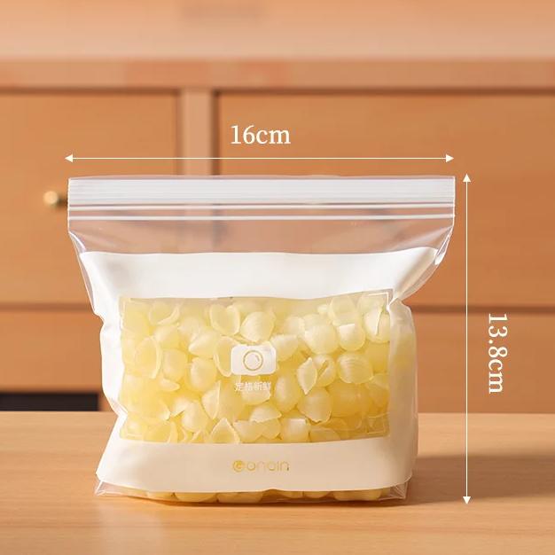 Benutzerdefinierte Frischhaltebeutel Verdickte Doppelverschlussbeutel mit Reißverschluss Selbstverschließende Beutel Unterverpackungsbeutel Lebensmittelqualität Kühlschrank
