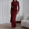 Elegant Dress for Women Autumn and Winter New Long Sleeved Slim Fit Skirt Fashionable Casual Lace Up Elastic Dresses Female