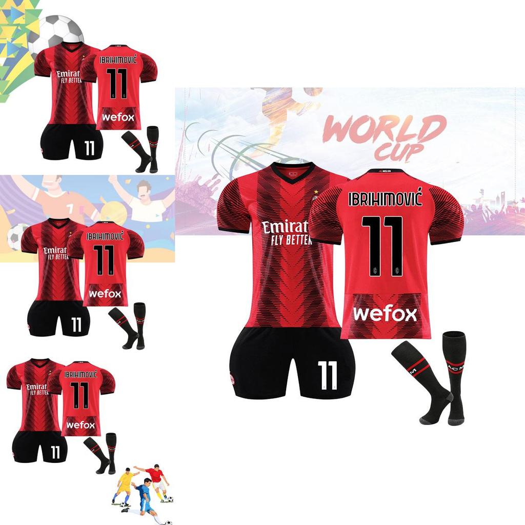 2023-24 Ac Milan Home Jersey Youth And Adult Sizes Football Apparel