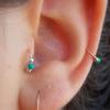 3Pcs/Set Retro Round Beads Nose Ring Earrings Nostril Hoop Body Piercing Jewelry 6mm/8mm/10mm