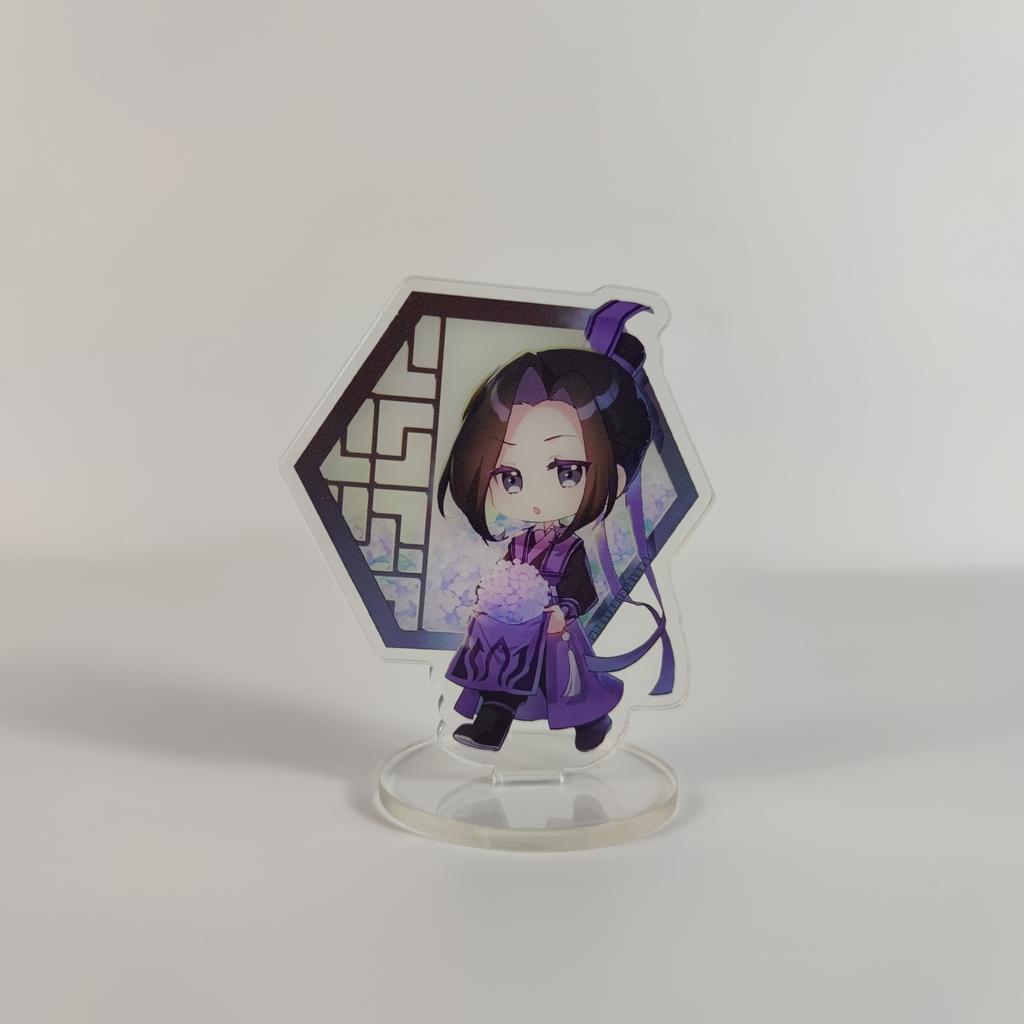 8cm Anime Mo Dao Zu Shi Figure Action Mini Acrylic Toy Wei Wuxian Lan Wangji Standing Model Desk Decor Christmas Gift