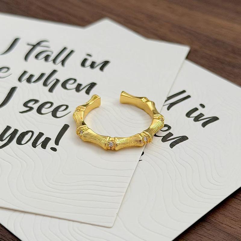 Medieval Vintage Simple Plain Ring Narrow Version French Retro Brushed Ring Irregular Geometric Personality Ring Woman