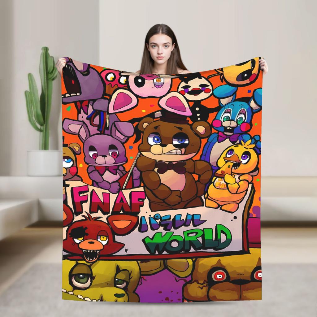 FNAF At Freddys Blanket Quality Soft Throw Blanket Winter Girls Boys Outdoor Funny Bedspread