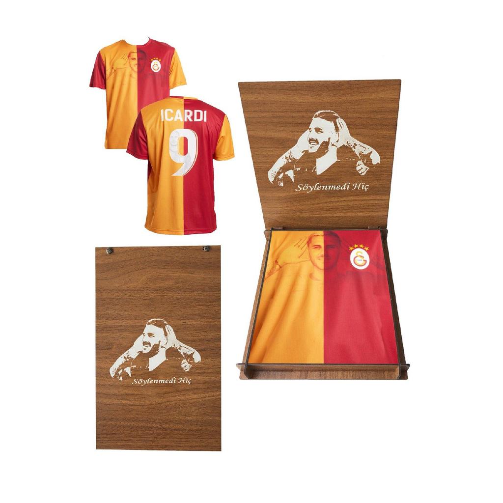 Licensed Mauro Icardi Fan T-shirt With Icardi Wooden Box
