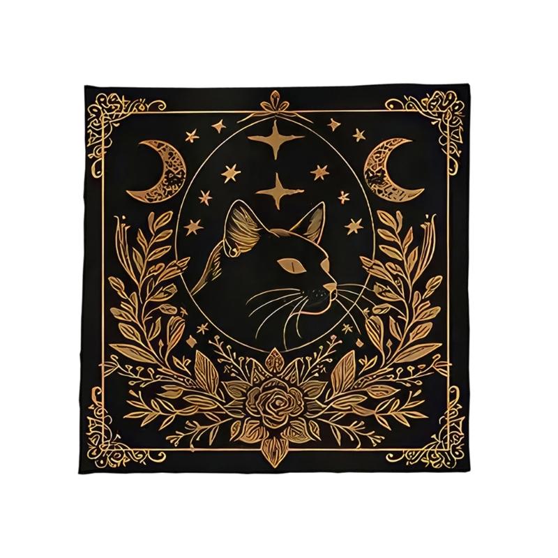 Divinations Tablecloth Star Flower Astrology Tarots Card Tablecloth Altars Cloth Divinations Board Game Accessory