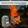 Portable Camping Cookware Set with Utensils for 1-2 People Outdoor Picnic Hiking Backpacking Lightweight Compact