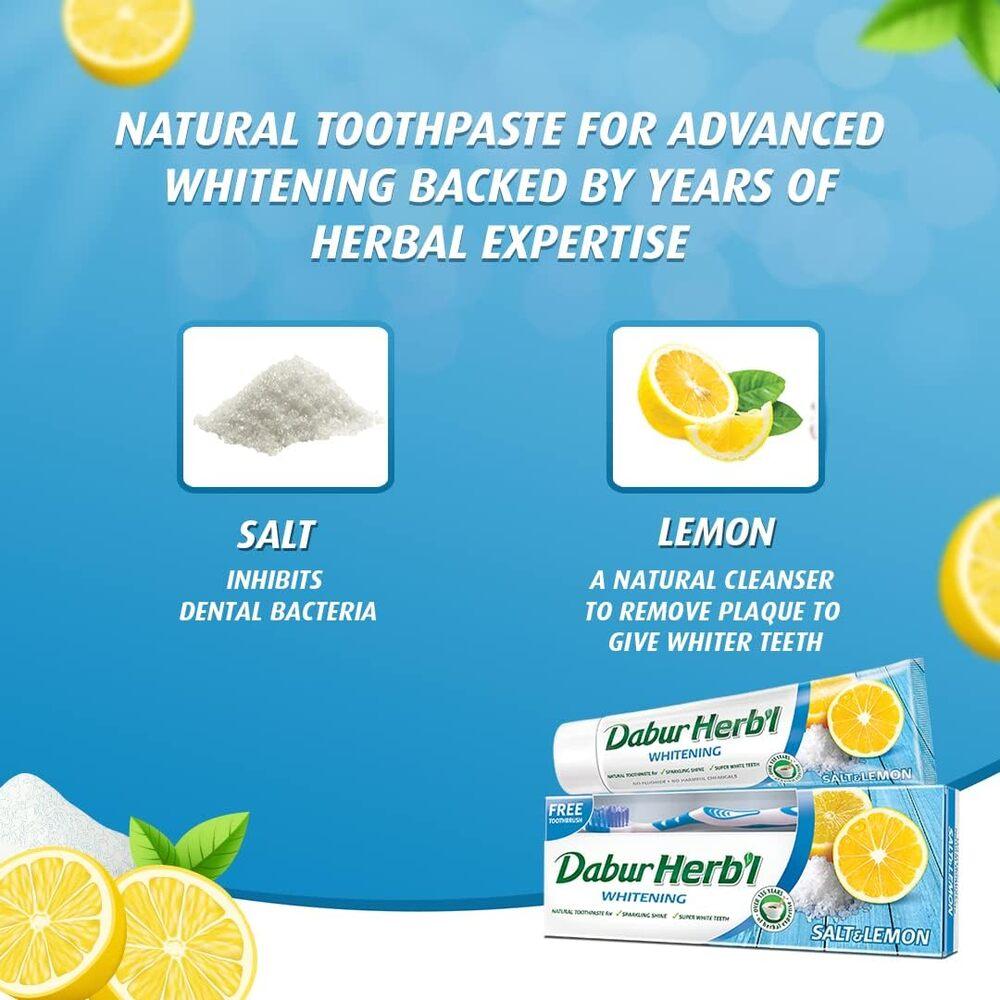 Toothpaste Bleaching salt with lemon HERB`L + toothbrush