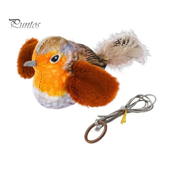 

Пташка, що щебетає, іграшка для кота, інтерактивна плескаюча крила, плюшева іграшка для пташки, яка працює від батарейок, стимулює тварин, кошеня, іграшка для кімнатних котів сірий