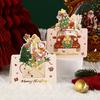 Yousheng 10 Pcs Christmas Greeting Card Gold Stamping Blank Xmas Postcards 3.9 x 5.3 Inch Merry Christmas Cards for Friends Family