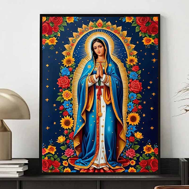 5D Character Bless Diamond Painting Painting Art Set, DIY Cross Stitch Rhinestone Art and Crafts Decoration Home Wall Decoration Mural