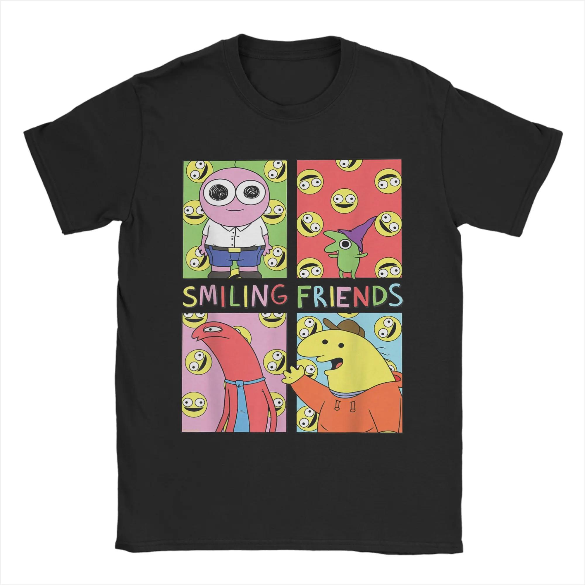 Huiteng11 Smiling Friends Glep Bloemen T-shirt Mannen Vrouwen Cool T-shirt Ronde Hals T-shirt Korte Mouw Tops Zomer XXS