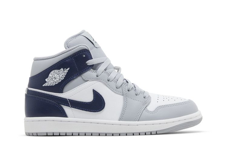 Jordan 1 Mid Wolf Grey Midnight Navy