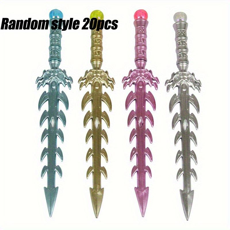 

20Pcs Sword and Weapon Design Neutral Pen Comfortable Grip Stationery School Office Supplies Student Prize Gift Writing Tools Holiday Gift Novelty Sta Random style 20PCS