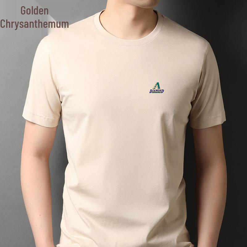 Men s Pure Cotton Round Neck Short Sleeve T-Shirt L