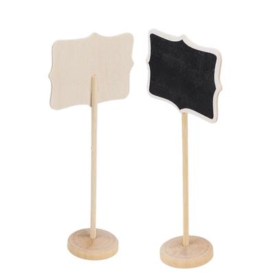 1Pc  Mini Chalkboard Chalkboard Rectangular Angled Wedding Table Number Sign