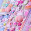 Cute Anime Stereoscopic Effect 3D Bubble Foam Stickers Stress Relief Cartoon Happy Buttocks Stickers Soft DIY Crafts