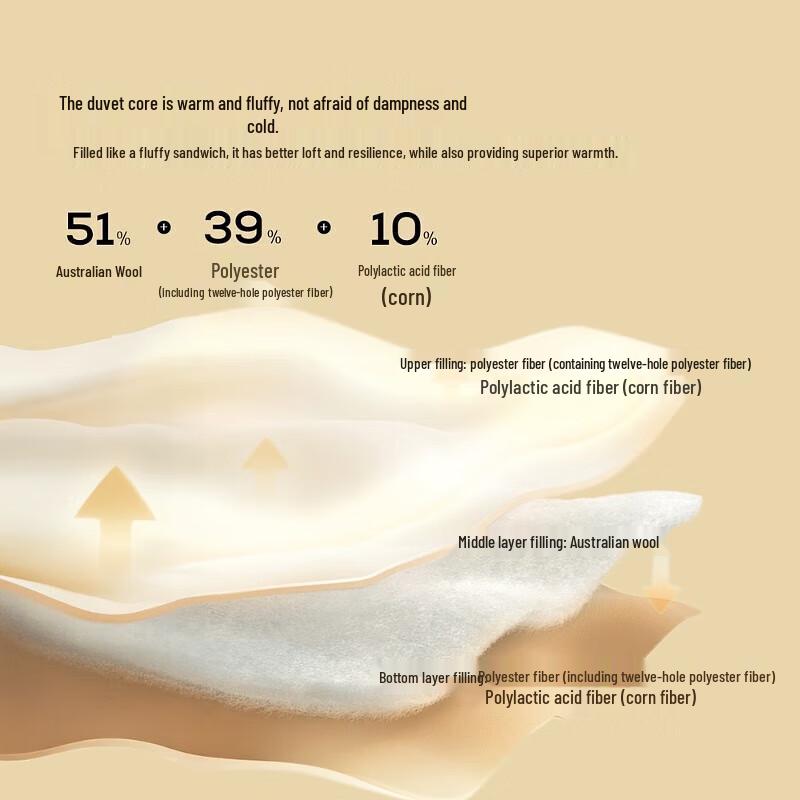 Mercury Home Textiles Antibacterial Four Seasons Wool Quilt