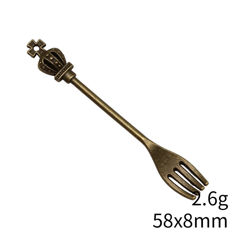 Christmas Decorations Charms For Bracelet Tableware Fork Spoon Charms Pendant Art Supplies Pendant