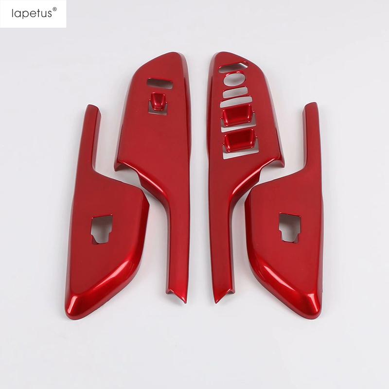 Inner Door Armrest Window Lift Button Control Panel Decoration Cover Trim ABS Interior Accessories For Honda Civic 2016 -