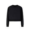 Champion All-Weather Series Solid Color Round Neck Comfortable Breathable Versatile Short Sports Sweatshirt Women Sweatshirt Black 162510706-2