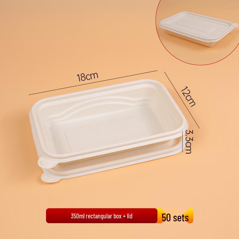 Eco-Friendly Biodegradable Rectangular Takeaway Containers