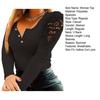 Women Hollow Out Lace Patchwork Pullover T Shirt Long Sleeve Slim Fit Soft Stretchy Round Neck Button Closure Solid Color Top Lady Spring Fall
