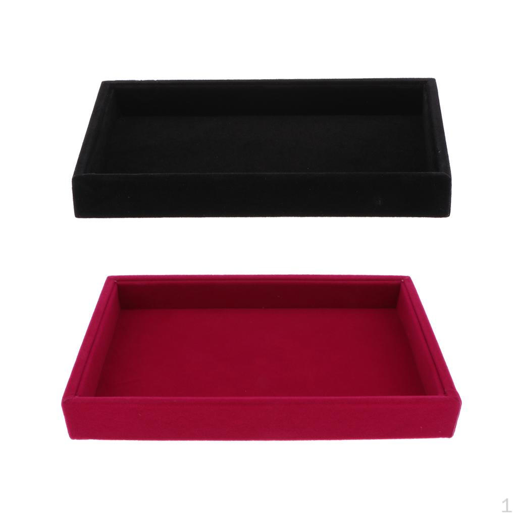 

2x/Pack Jewelry Display Tray Rings Earrings Showcase