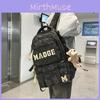 Print Pattern Bear Backpack With Nylon Construction Ergonomic Air Straps Cushion