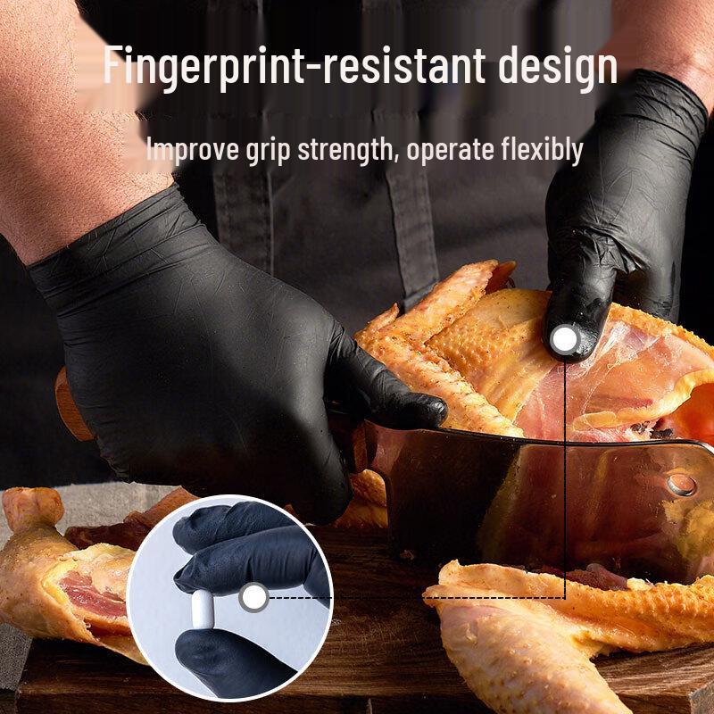 WOLSGIN Disposable Food-Grade Nitrile Gloves, 100 Count