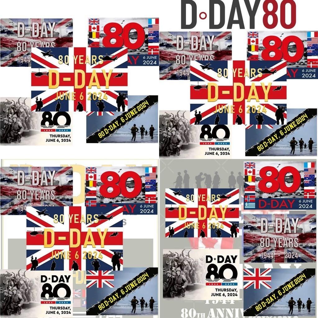 80. Jahrestag des D-Day Flagge Gedenkflagge Polyesterbanner