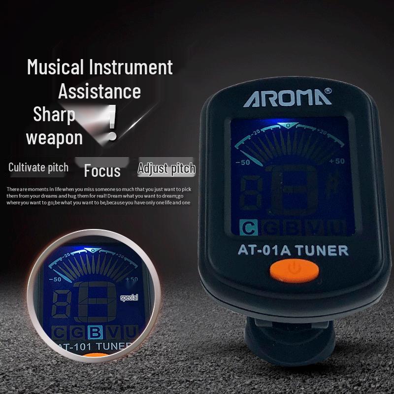 Multifunctional Electronic Tuner for Guitar, Violin, and Ukulele with Twelve Equal Temperament