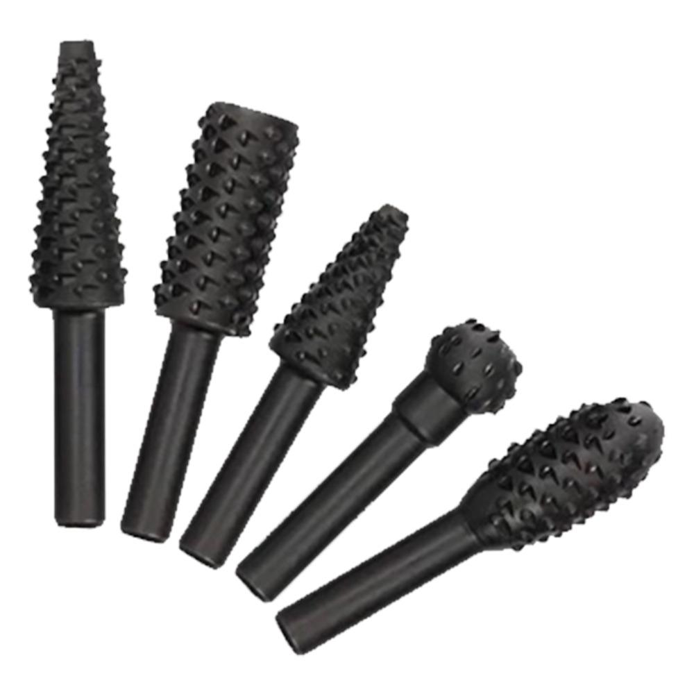 5pcs Black Finish Rotary Drill Bits Set High Carbon Steel Twist Drill Bits Set Wood Carving