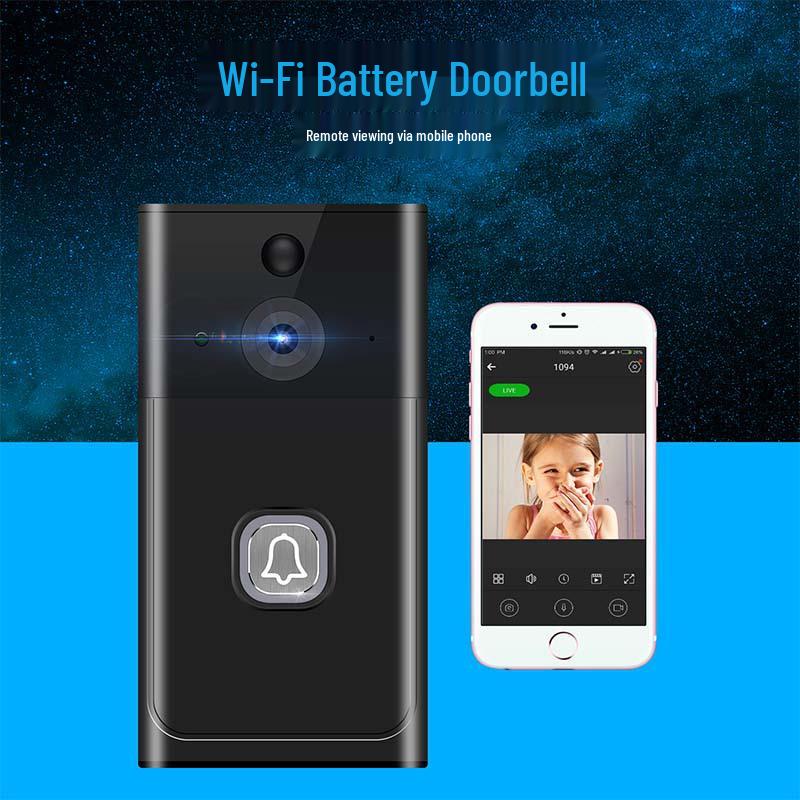 Smart Wi-Fi Doorbell with Two-Way Audio and Battery - Model H2TUYA