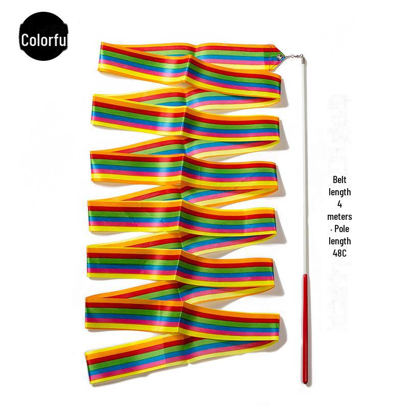

Цветная лента для художественной гимнастики для детей - шелковая лента-палочка для выступлений и занятий в детском саду