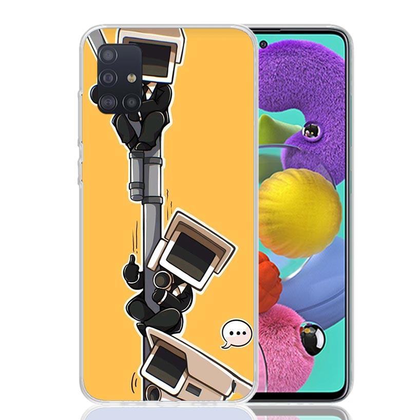 S-Skibidi Toilet Mobile Cell Phone Case for Samsung Galaxy A52 A51 A50S A12 A22 A32 A72 A10S A30S A31 A71 Note 20 Ultra 10 Plus