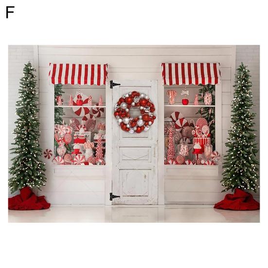 Gobelin świąteczny Przezroczysty nadruk Cukierkowy Miękki Jasny Zimowy Kolor Dekoracyjny Ręcznie Robiony Sklep Wzór Tło