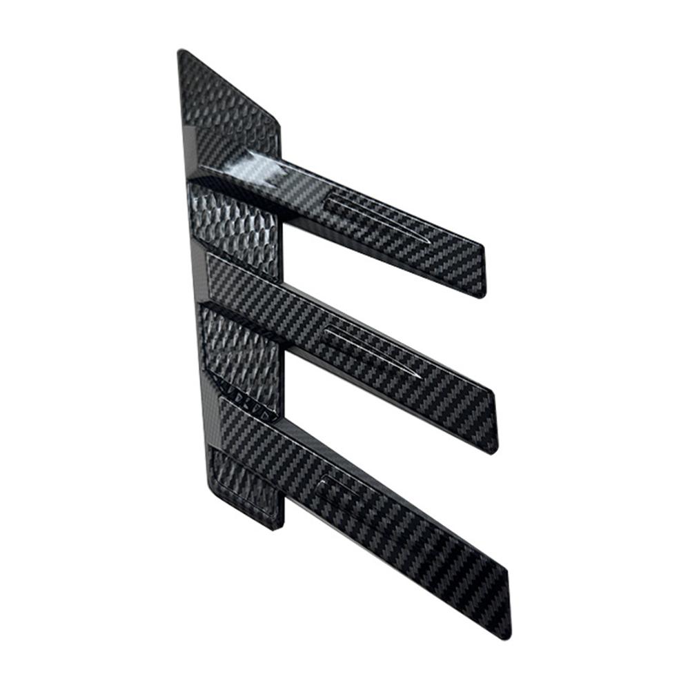 Carbon Fiber Look Rear Triangle Louver Window Sticker Side Spoiler Splitter Trim