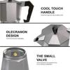 150ml/300ml Aluminum Moka Pot Octagonal Brewing Coffee Pot Vintage Coffee Percolator  Home