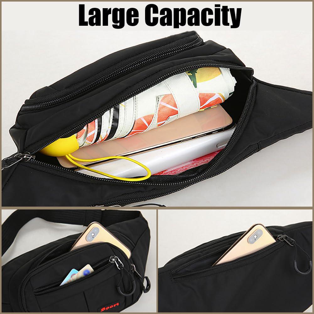 Men Women Waist Bum Bag Waterproof Sports Running Hiking Cycling Unisex Fanny Pack Holiday Travel Money Belt Pouch Wallet