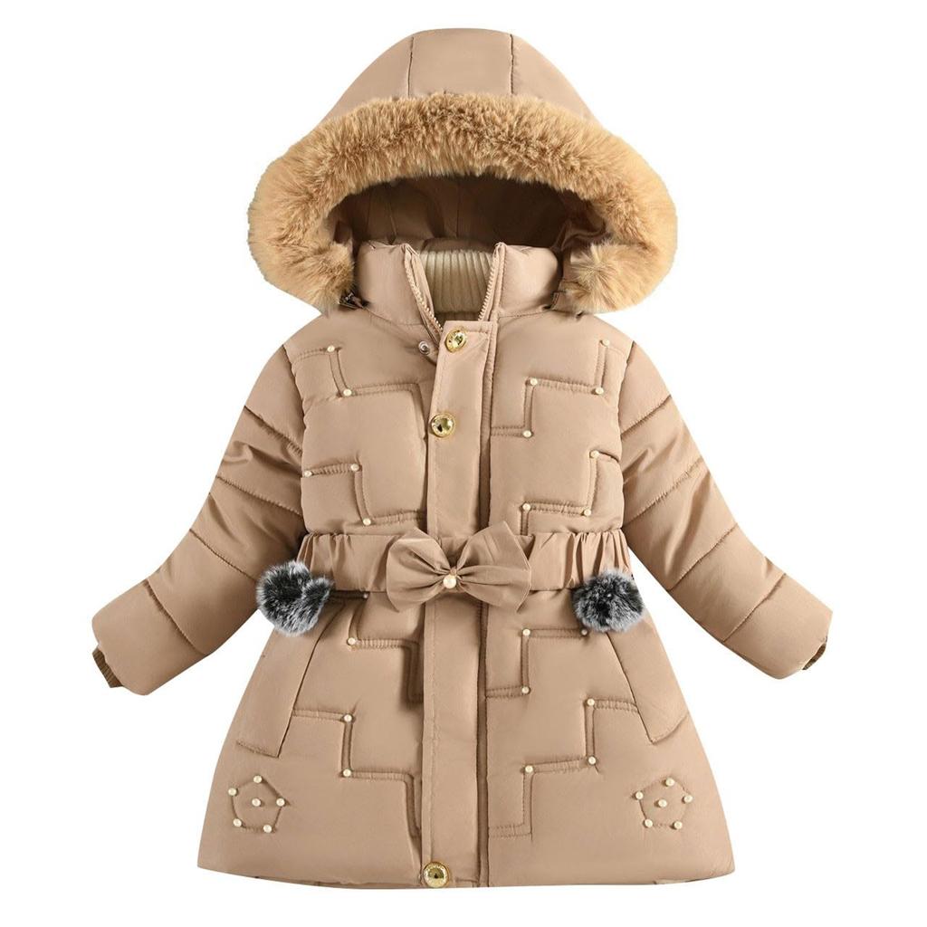Kids' Fashion Fleece-Lined Thickened Hooded Oversized Sweatshirt Warm Casual Jacket For Fall/Winter
